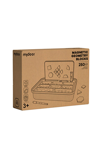 Mideer Magnetic Wooden Geometry Blocks - 250 pcs
