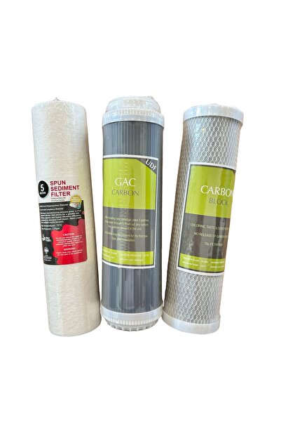 RO-STAR WATER SYSTEMS 10'' AÇIK KASA SPUN + BLOK + GAC 3'LÜ SET