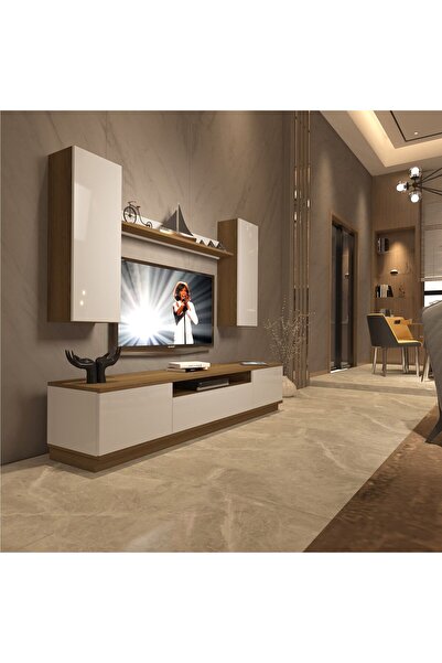 Decoraktiv Trio 5ds Mdf Tv Ünitesi Tv Sehpası - Pera - Beyaz