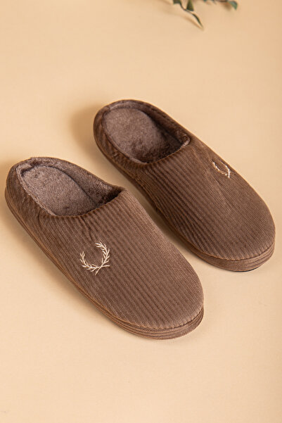 uway Winter Men's Visco Orthopedic Non-Slip Sole Soundproof Groom and Bride Home Slippers