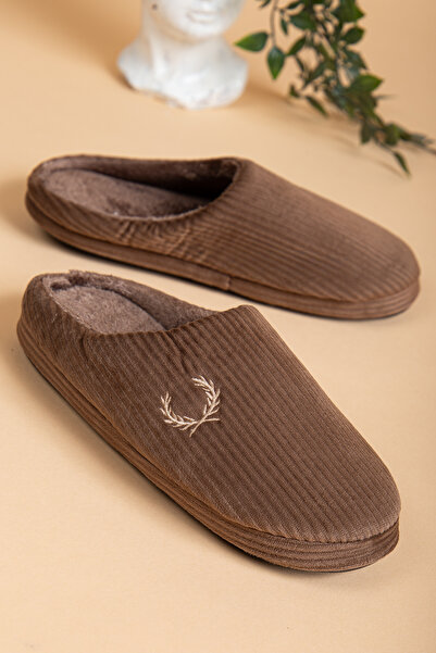 uway Winter Men's Visco Orthopedic Non-Slip Sole Soundproof Groom and Bride Home Slippers