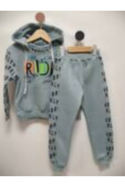 Mamboo Trening albastru pastel pentru fete cu hanorac