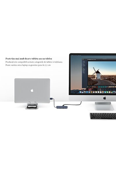 LittleDomi Universal Adjustable Desk Stand, LittleDomi, Fully Foldable, Compatible with (4.7-13 inch)