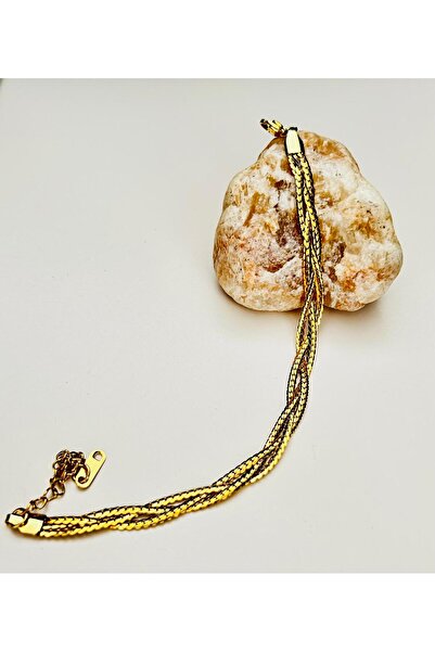 julee.co Örgü Model Yassı Çelik Bileklik(17x5cm)