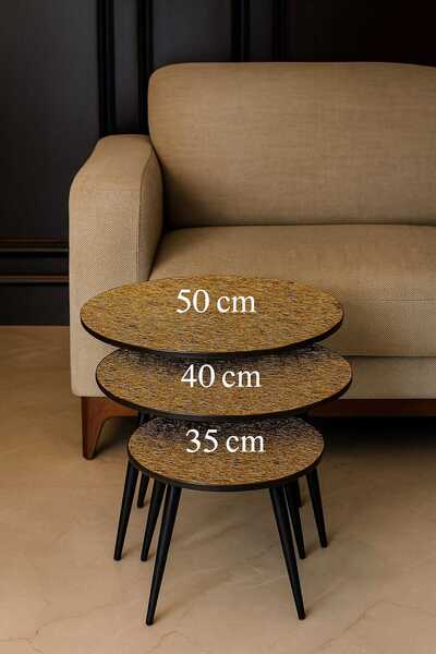 Rona Home 3-dijelni pokrivač za stolić za kafu, moderan i stilizovan dizajn, ...