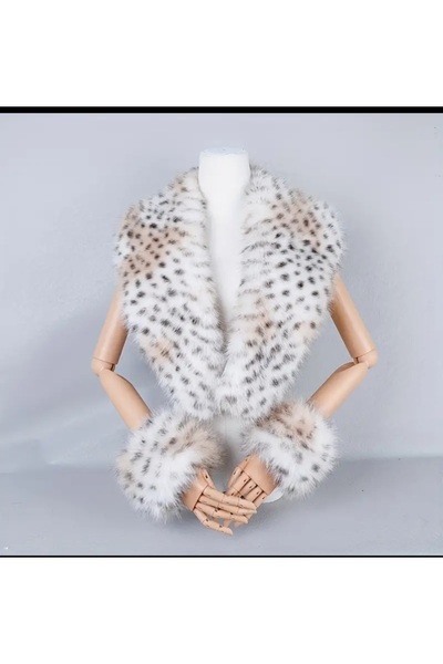 Enanice 3-Piece Fur Collar Sleeve Set
