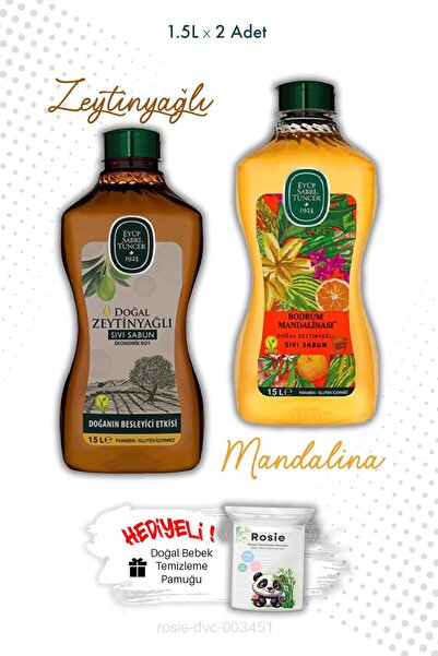 Eyüp Sabri Tuncer 1.5L Liquid Soap Olive Oil and Bodrum Tangerine and Rosie