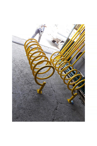 İlgi Trafik 10 lu Bisiklet Park Yeri Bisiklet Parkı Park Alanı Demiri İmalatı Üretimi 10'lu 150x50x70 cm Sarı