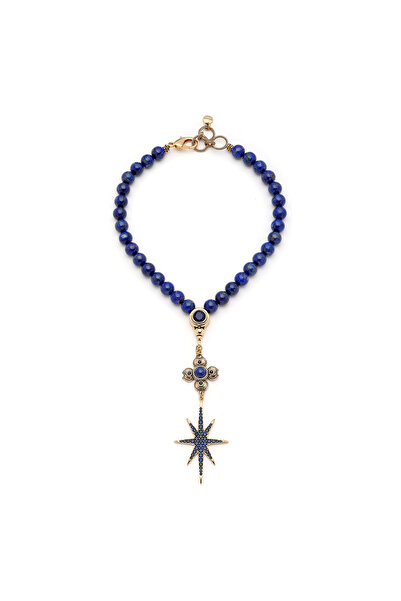 Mon Reve Lapis Touch Zirkon Kutup Yıldız, Lapis Yonca Charm Lapis Kolye