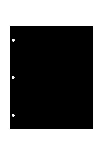 Roaring Spring محفظة ورقية مغلفة A43 مثقوبة باللون الأسود