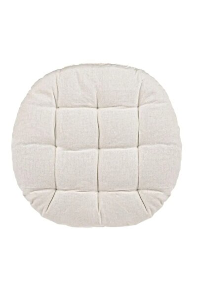 OEM Perna pentru scaun, rotunda, cu doua fete, bumbac, ecru, 38x5cm