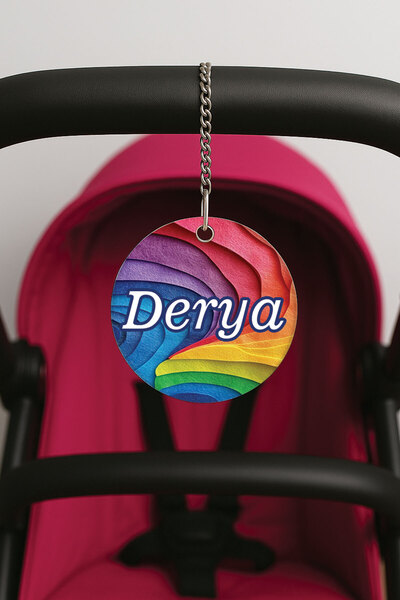Cekuonline Printed Design Plexiglass Hanger Accessory Ornament for Baby Stroller – 10X10Cm Baby5
