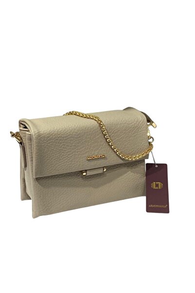 STOKS SHOES STORE Women's Soft Leather Chain Detailed Stylish Elegant Hand & Shoulder Bag with Crossbody Strap