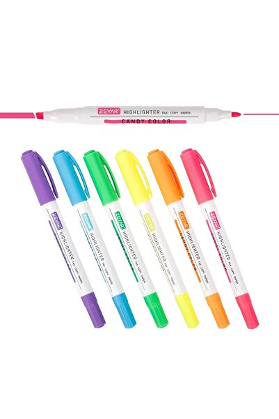 OEM Set 5 evidentiatoare, 2 capete, culori neon, 14 cm