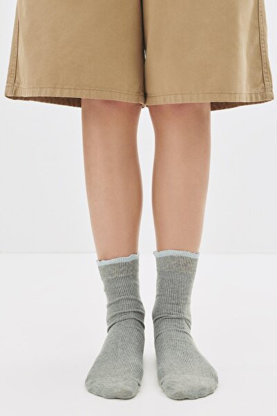 Pull & Bear Contrast cuff socks