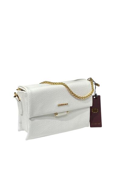 STOKS SHOES STORE Women's Soft Leather Chain Detailed Stylish Elegant Hand & Shoulder Bag with Crossbody Strap