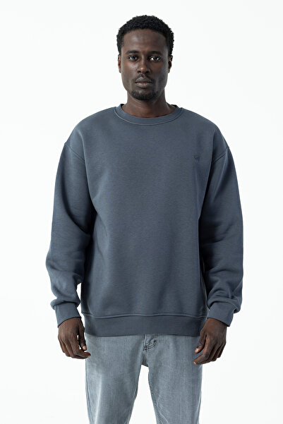 JB John Borners Мъжка велосипедна яка JB Бродирана 3-нишка суитшърт Антрацит ...