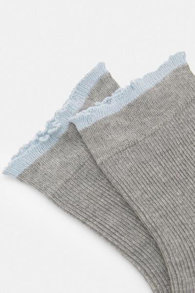 Pull & Bear Contrast cuff socks