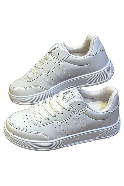 KAFKASLAR AYAKKABI حذاء رياضي كافكاسلز فلات وايت للبنات والأولاد