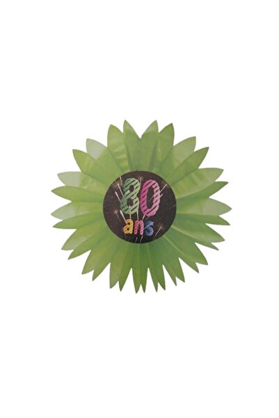 OEM Evantai aniversar 80 de ani, verde, 50 cm
