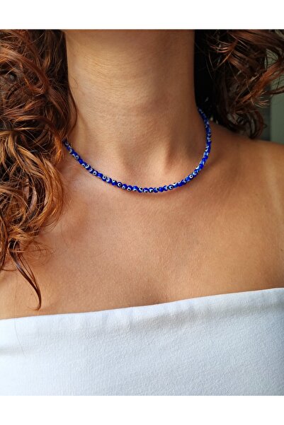 NEMOR STUDIO قلادة مورانو من حجر العين الزرقاء |   الطاقة والحماية