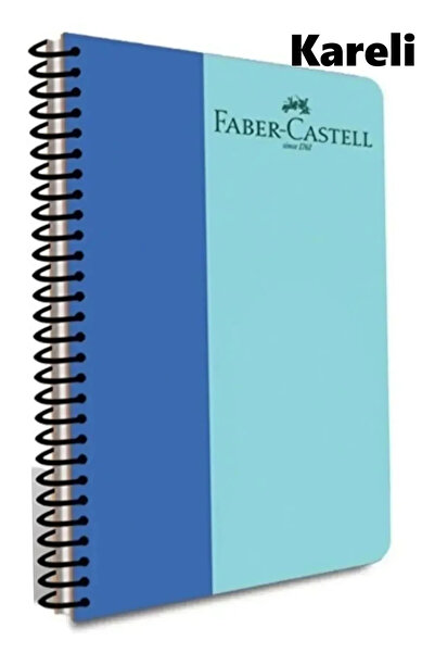Faber Castell A4 120 Yaprak Kareli Spiralli Bicolor Plastik Kapak Telli Defter