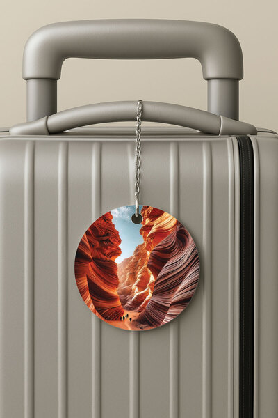 Cekuonline ملصق حقيبة السفر بسلسلة من البليكسي، تصميم ملصق الأمتعة للسفر والعطلات، أريزونا كانيون