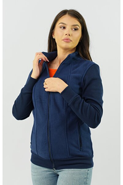 Masstex Hanorac Calipso navy pentru femei – 100% micropolar călduros, design elegant fără glugă