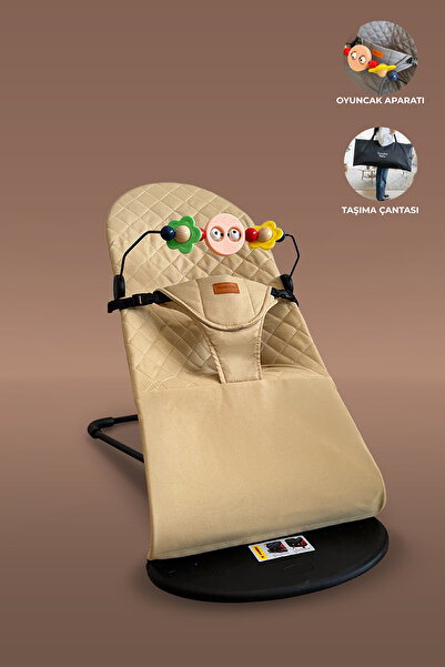 Sweden Baby Premium Cotton Üç Kademeli Oyuncaklı Sallanan Ana Kucağı – Katlanır ve Taşıma Çantalı