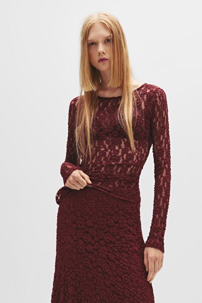 Pull & Bear Lace top with open back