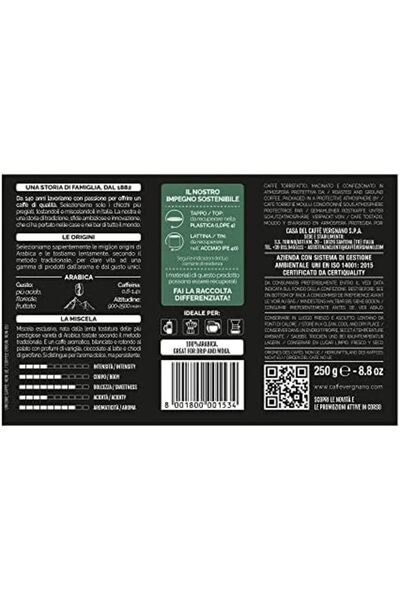 Caffe Vergnano Caffè Vergnano 1882 Moka Ground Coffee Can 250g