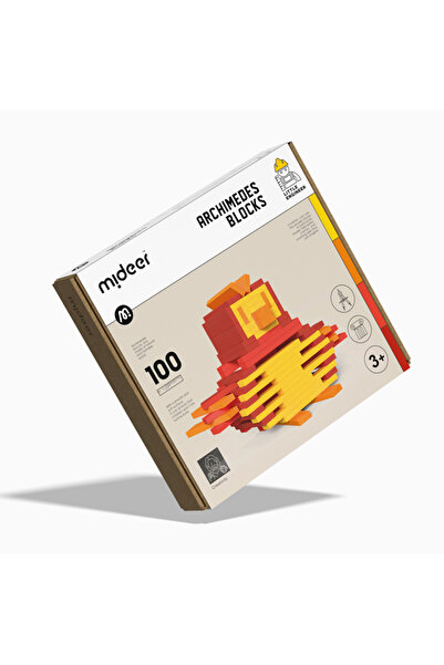 Mideer Archimedes Wooden Blocks - Warm Color Palette