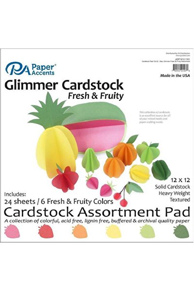 Paper Accent مجموعة متنوعة من بطاقات جليمر المنعشة والفواكهية