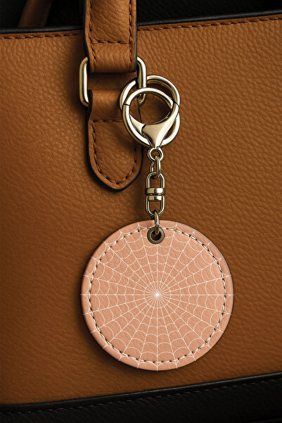 Cekuonline إكسسوار حقيبة مزخرف بطباعة UV مزخرفة باللون الوردي - شبكة العنكبوت