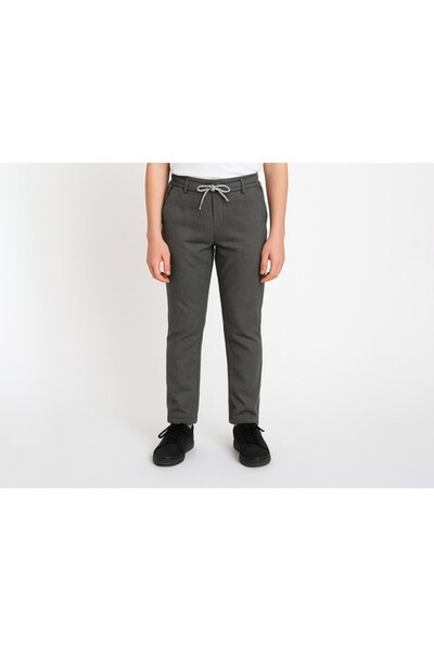 Atabay Kids Atabay 225-09-25 Men's Pants School Style Gabardine Elastic Gray 5/15 Years