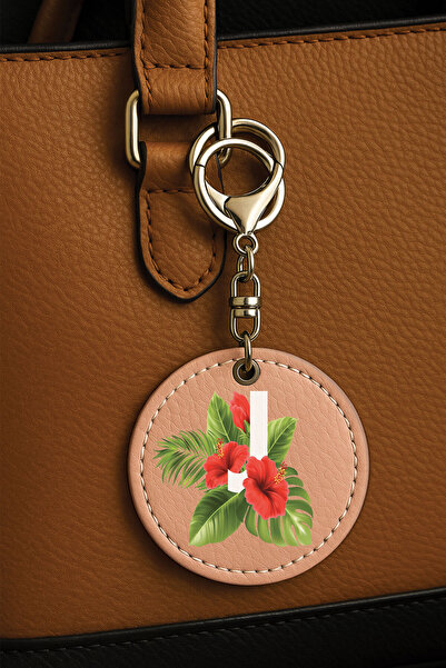 Cekuonline إكسسوار حقيبة مزخرف بطباعة UV مزخرفة باللون الوردي - حرف J من Garden