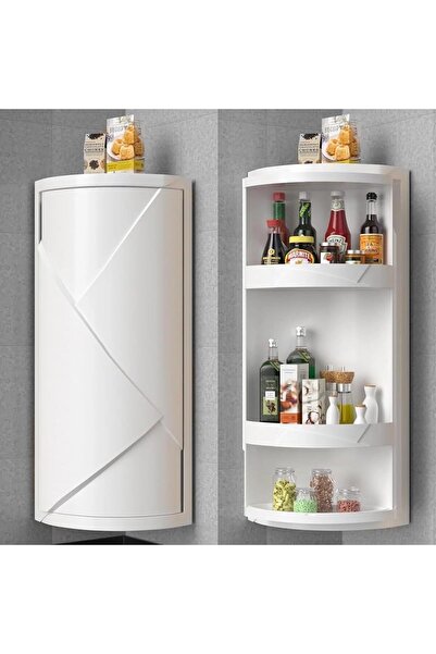 Türkiye Multifunction Bathroom Kitchen Corner Locker Cosmetic Storage Rack Cabinet Storage Shelf Rotating Tr