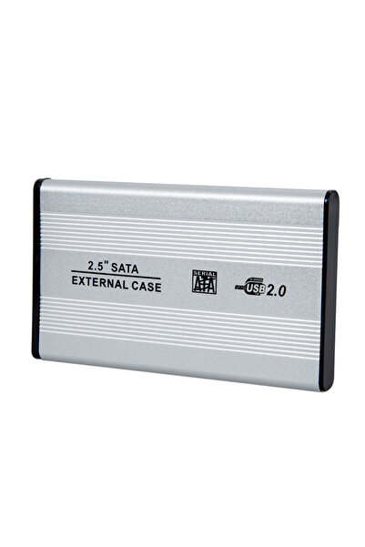 Koodmax 2.5" Usb 2.0 Sata Hdd Harddisk Kutusu Alüminyum Gövde - Harici Hdd Kutu - Gri