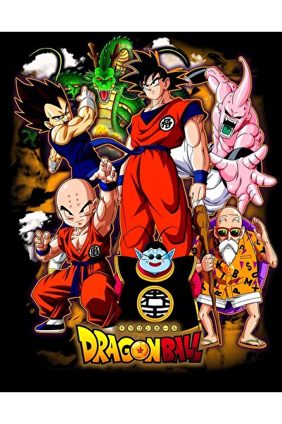 fame-stoned Tricou albastru unisex 100% bumbac cu imprimeu Dragon Ball Z