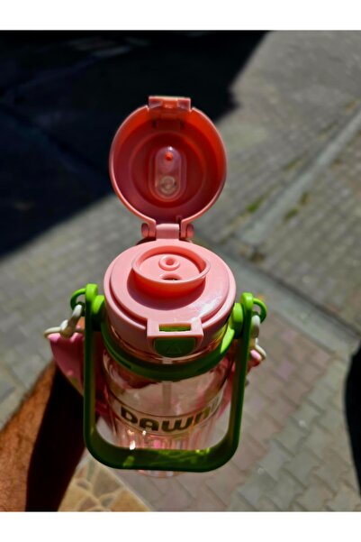 Duffa Double Lid Children's School Water Bottle School Water Cup Student Water Bottle Durable with Straw-Without Straw Bpa-Free