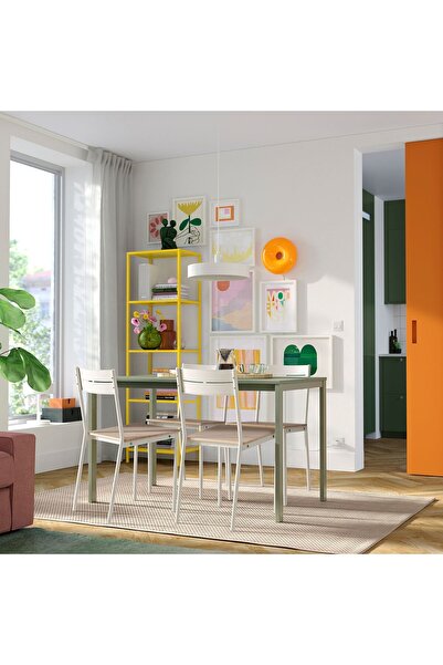 IKEA sandalye, beyaz-çam