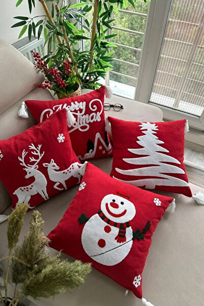 e-Bizz Store 4 vyšívané povlaky na polštáře s vánoční tématikou