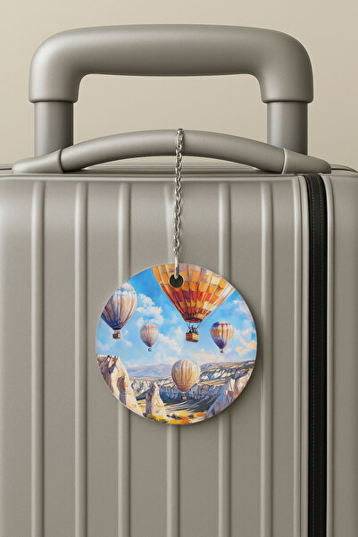 Cekuonline ملصق حقيبة السفر بسلسلة من البليكسي، تصميم ملصق الأمتعة للسفر والعطلات، بالونات