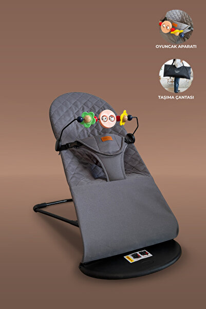 Sweden Baby Premium Cotton Üç Kademeli Oyuncaklı Sallanan Ana Kucağı – Katlanır ve Taşıma Çantalı