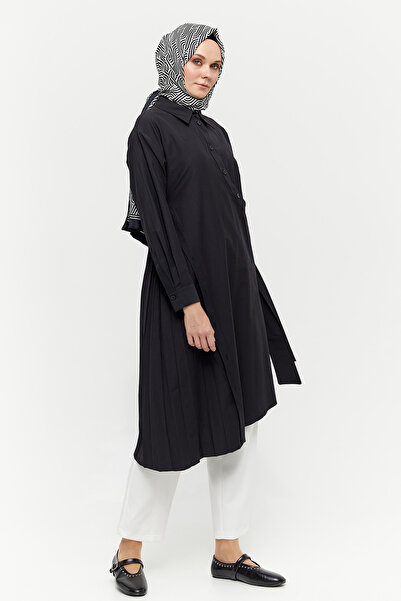 Setrms Piliseli Asimetrik Pamuk Tunik