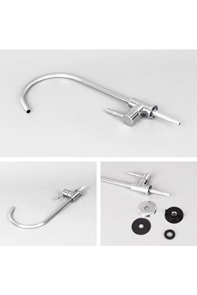 unbranded صنبور مطبخ لمياه الشرب بلون فضي من الستانلس ستيل 304