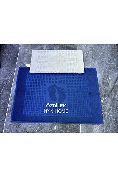 NYK HOME Özdilek Рушник для ніг 2 штуки розміром 50-70 Всі кольори Оригінальний товар СИНІЙ КРЕМ