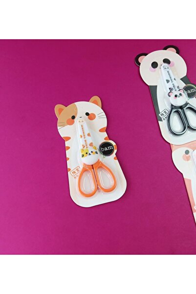 Gift Moda Sevimli Hayvan Figürlü Makas – Koruyucu Kapaklı