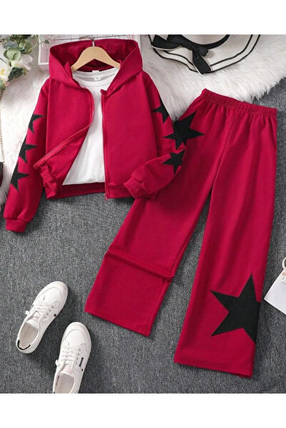 Keywest Children's 3-Piece Star Printed Jacket, T-Shirt and Tracksuit Set