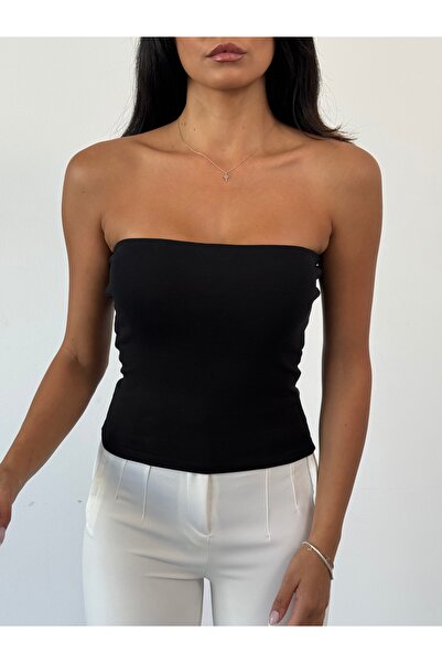 4Soul Strapless Blouse-Black